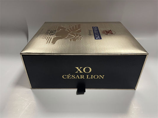 Caja de vino rojo de alta clase Caja de regalo de vino de papel premium con impresión en relieve