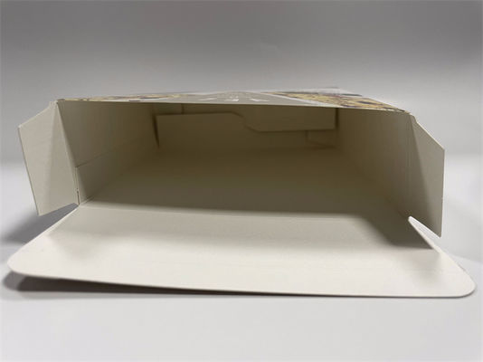 Cajas de papel impreso ecológicas Caja Kraft blanca con laminación brillante