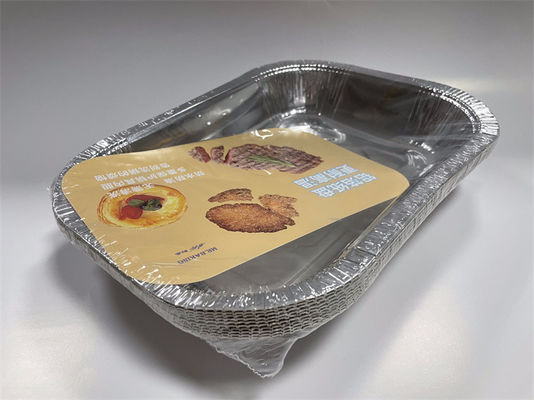 220F bandeja de alimento de papel de aluminio resistente a la grasa bandejas de aluminio para alimentos