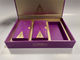 Rectángulo caja de regalo de envoltura púrpura personalizada caja de cierre magnético