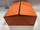 Caja de papel plegable naranja CMYK Rectangular Caja de cartón con tapa